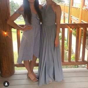 Dusty blue Azazie Bridesmaid dress